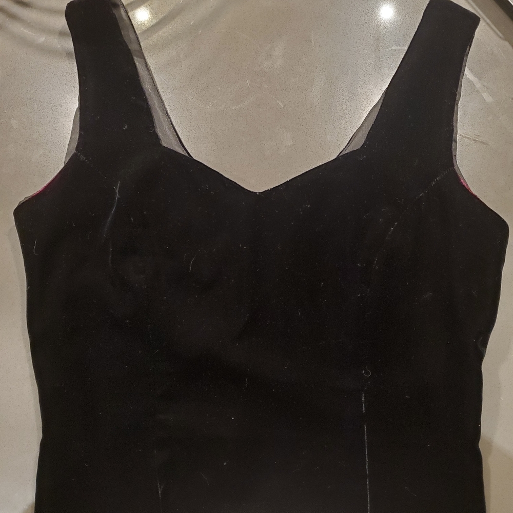 🖤SOLD🖤 Vintage sexy goth velvet 90s bustier mini dress le chateau y2k - Picture 13 of 15